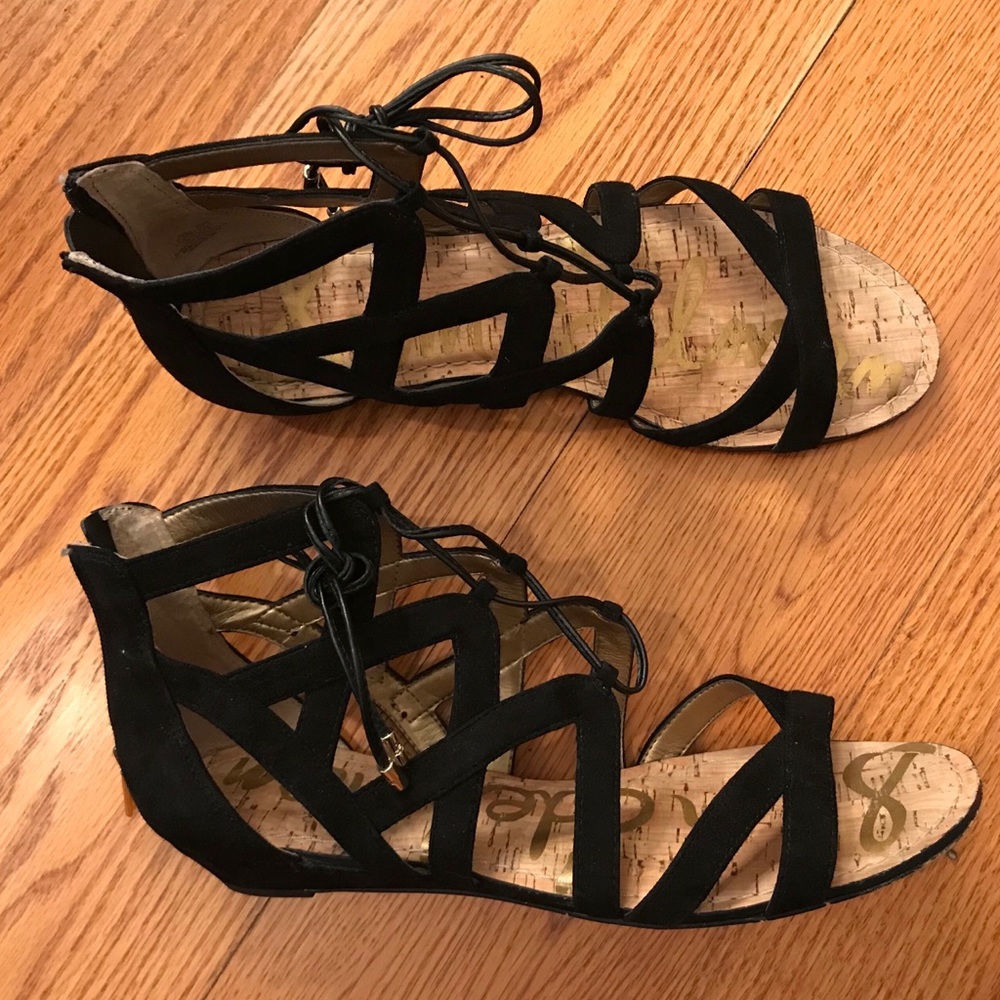 EUC Sam Edelman Ghillie Sandals, Black